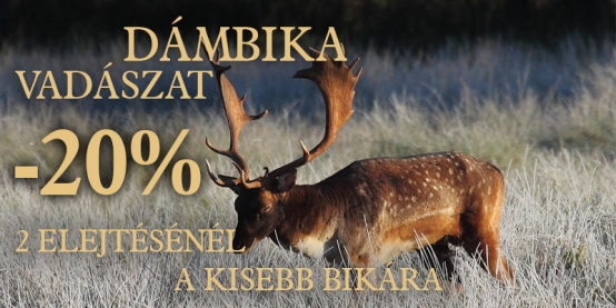 20% kedvezmény dámbika vadászatra